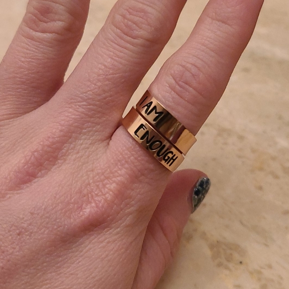 I AM ENOUGH Rose Gold Ring - Picture 3 of 3